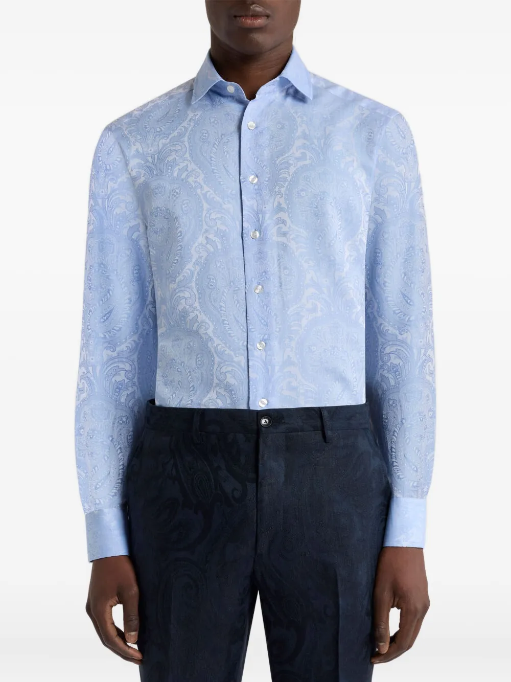 ETRO Roma cotton shirt - Blauw