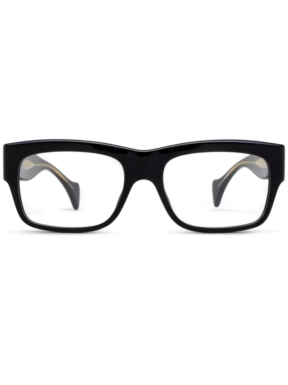 Shop Gucci Logo-print Glasses In 黑色