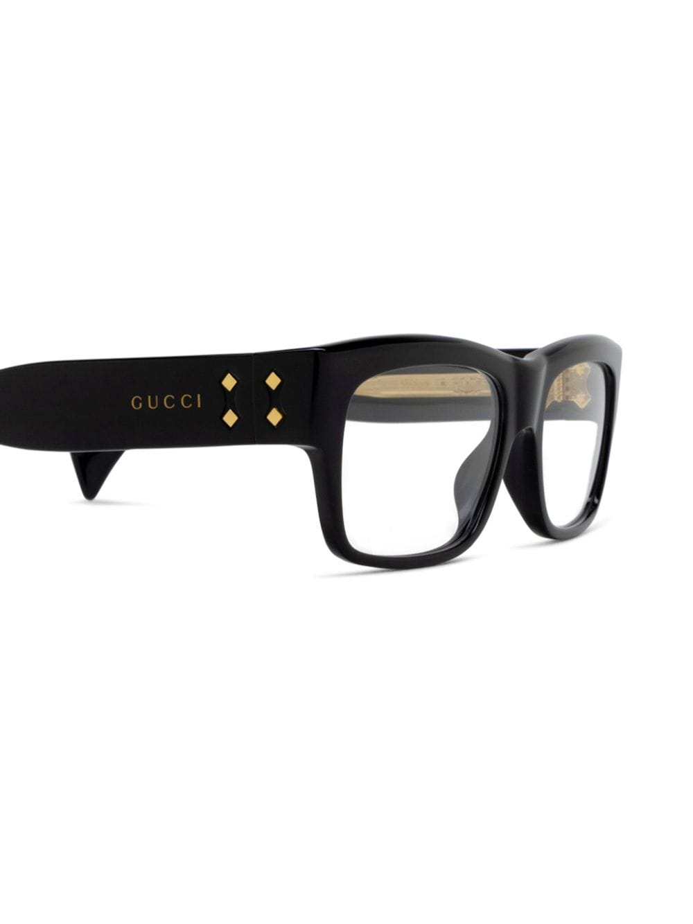 Shop Gucci Logo-print Glasses In 黑色