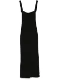 Blanca Vita crepe-texture maxi dress - Black