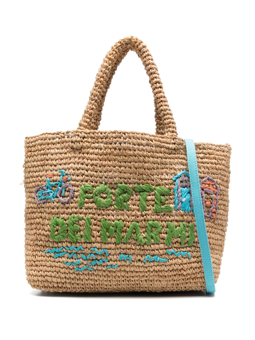 MC2 Saint Barth Kids Raffia shopper Beige