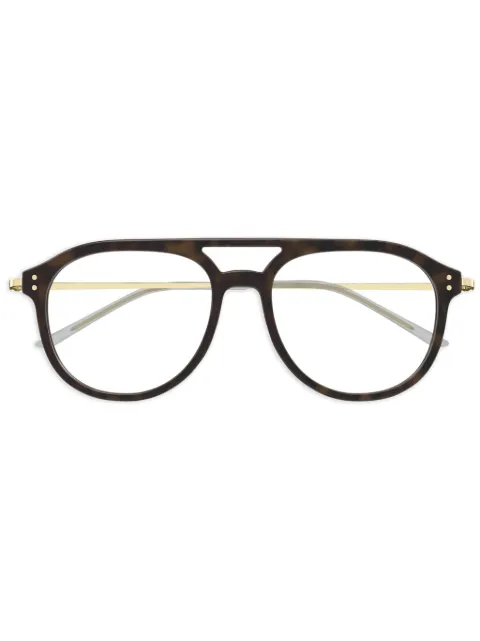 Gucci Eyewear lentes de sol con armazón estilo carey