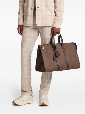 ETRO　ボストンバッグ ダークブラウン レザー 0592571 ETRO ボストンバッグ ダークブラウン レザー 0592571