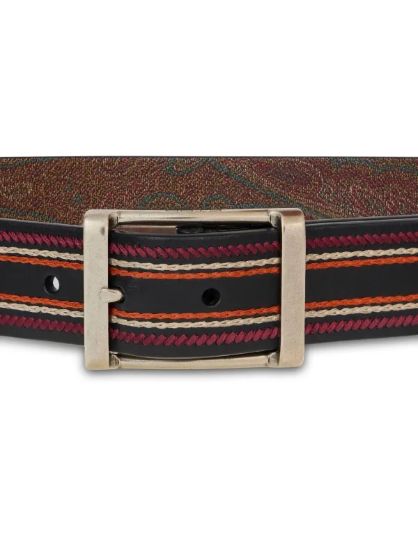 ［新品］✨エトロブラック 黒 合成皮革 リバーシブル メンズベルト ETRO リバーシブル ベルト | ブラック | FARFETCH JP