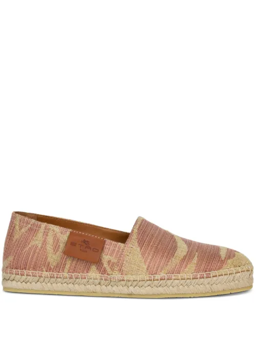 Espadrilles en lin à motif cachemire - ETRO - Modalova