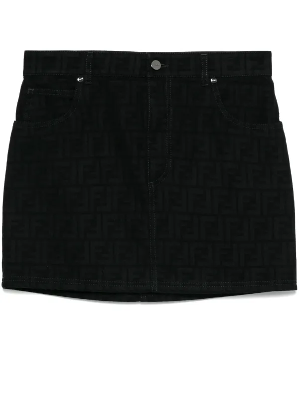 FENDI FF motif Mini Skirt Black FARFETCH IE