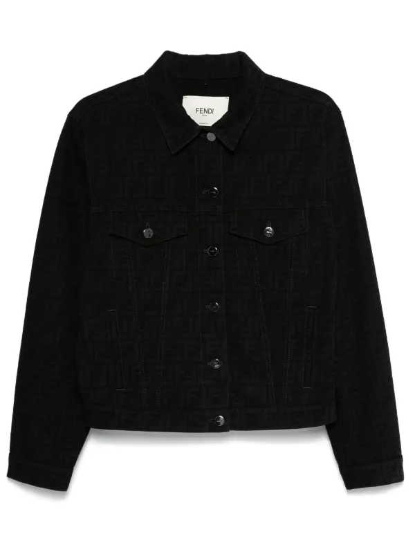 FENDI FF Denim Jacket Black FARFETCH IE