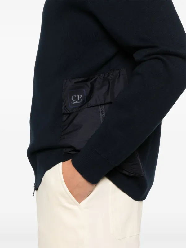 c.pcompany カーディガン C.P. COMPANY - LAMBSWOOL ZIPPED CARDIGAN ラムウール
