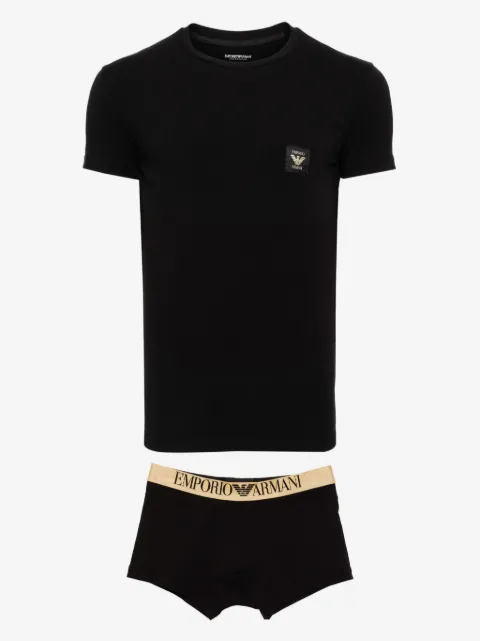 Emporio Armani playera con parche del logo
