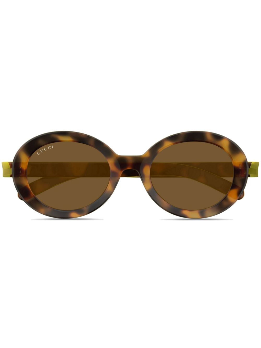 Gucci Eyewear Zonnebril met logoprint Bruin