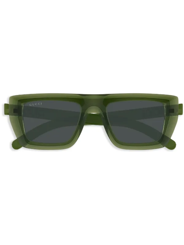 Gucci Eyewear Óculos De Sol Quadrado Transparente | Verde
