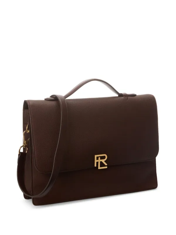 Ralph Lauren ブラウンレザービジネスバッグ