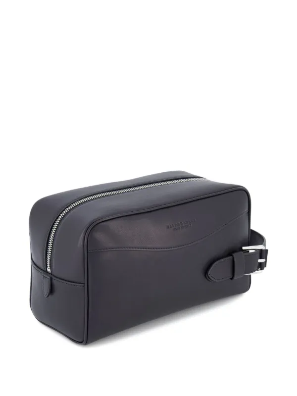 Ralph Lauren Purple Label Leather Travel Pouch | Black | FARFETCH GE