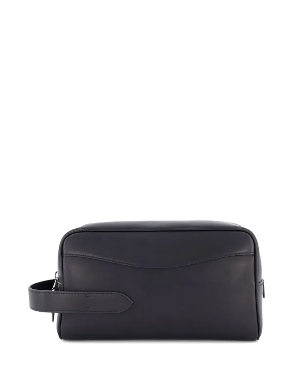 Ralph Lauren Purple Label Leather Travel Pouch | Black | FARFETCH JO
