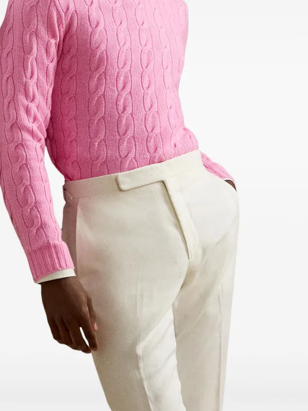 Ralph Lauren Purple Label cable-knit Cashmere Sweater | Pink Ralph Lauren Purple Label cable-knit Cashmere Sweater | Pink