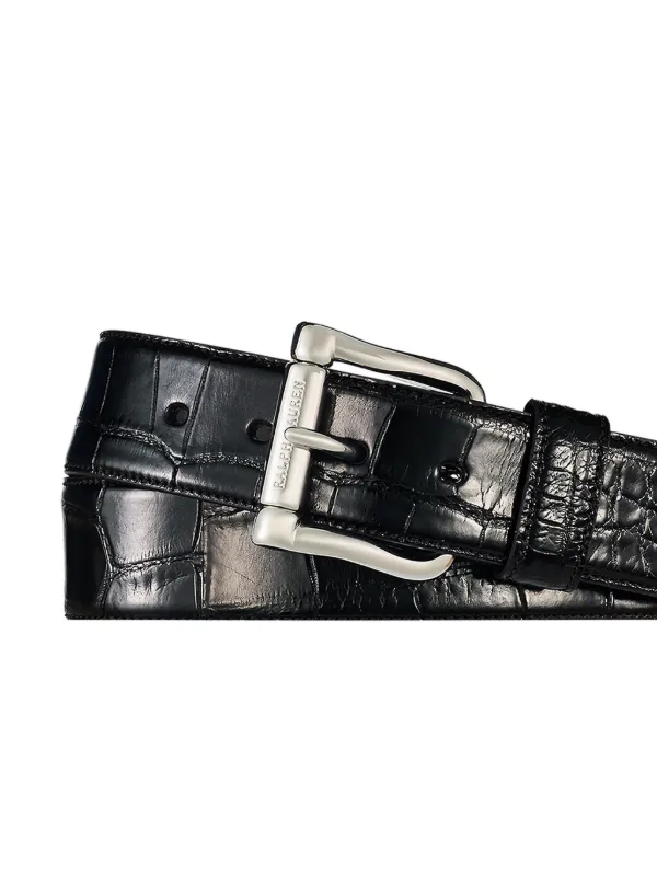 Ralph Lauren Purple Label Alligator Belt | Black | FARFETCH BE display picture 2