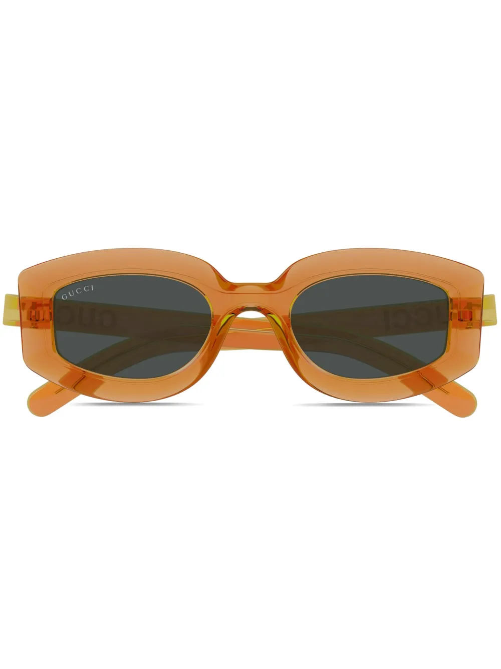Gucci Eyewear Zonnebril met logoprint Oranje