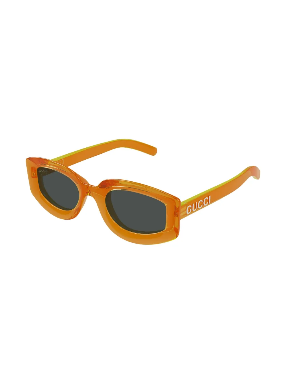 Gucci Eyewear Zonnebril met logoprint - Oranje