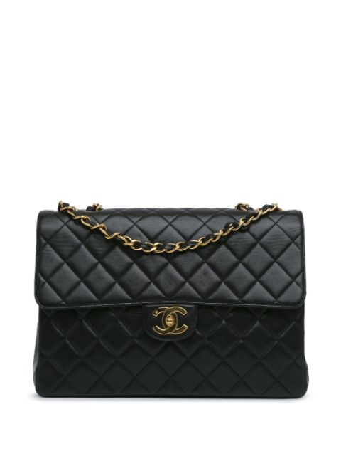 CHANEL 1996-1997 Jumbo Classic Lambskin Single Flap shoulder bag Women