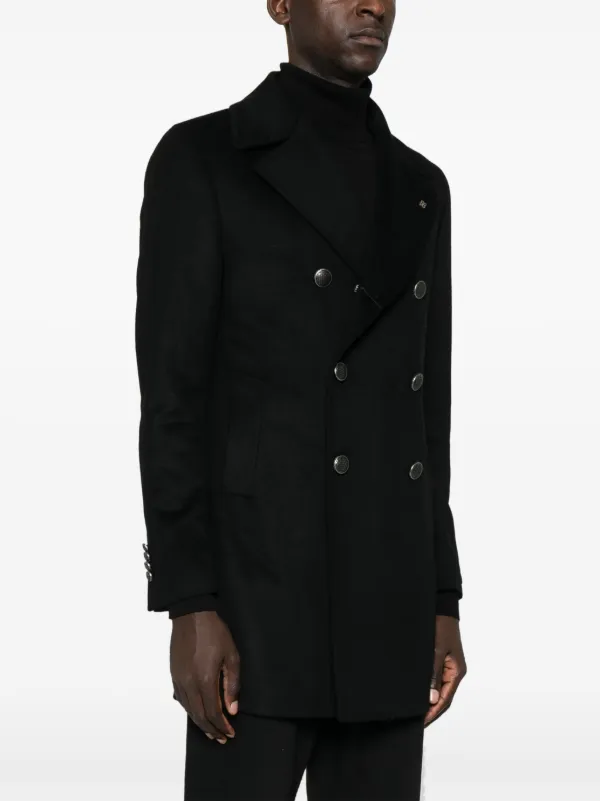 コート TAGLIATORE BLACK WOOL COAT Tagliatore Wool Coat | Black | FARFETCH