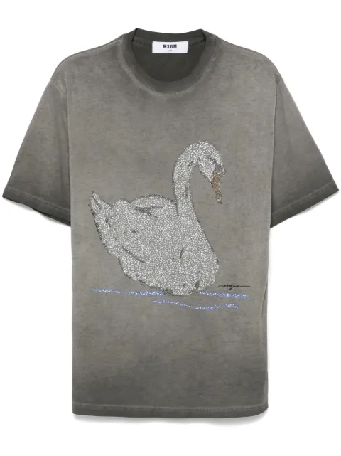 MSGM crystal-embellished T-shirt