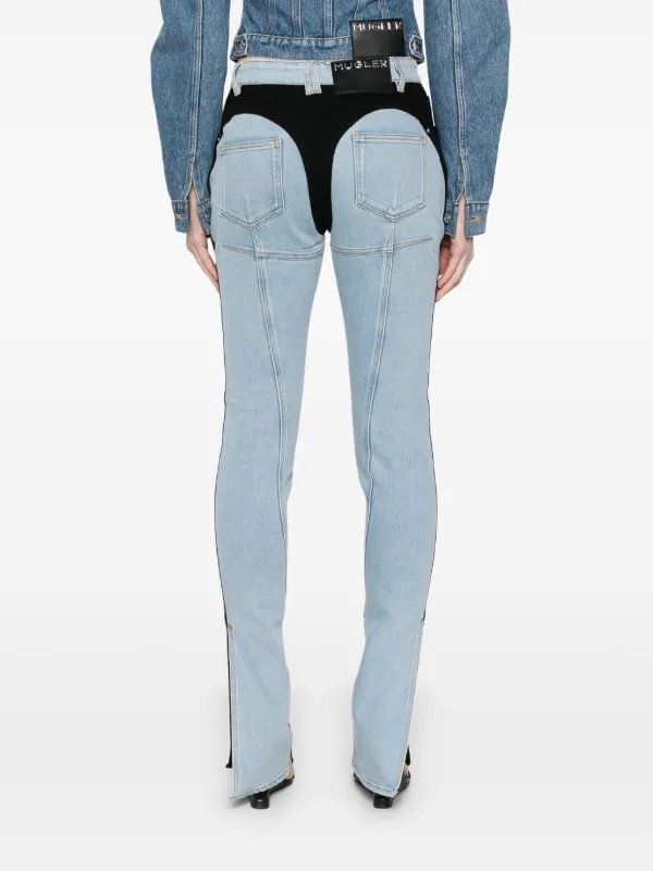 Mugler バイカラー スキニージーンズ | ブルー | FARFETCH JP Mugler バイカラー スキニージーンズ | ブルー | FARFETCH JP