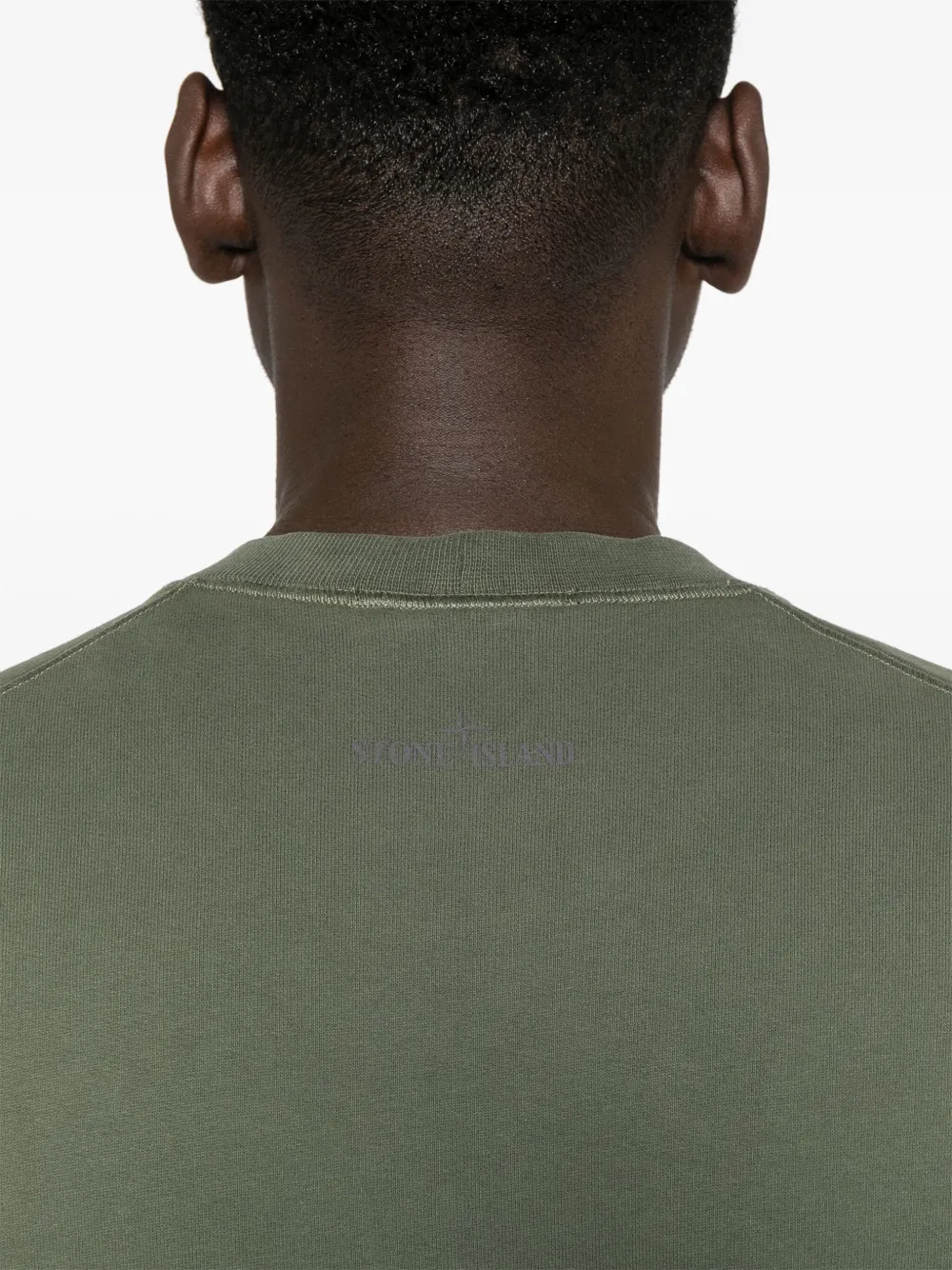 Stone Island Jersey sweater van biologisch katoen Groen