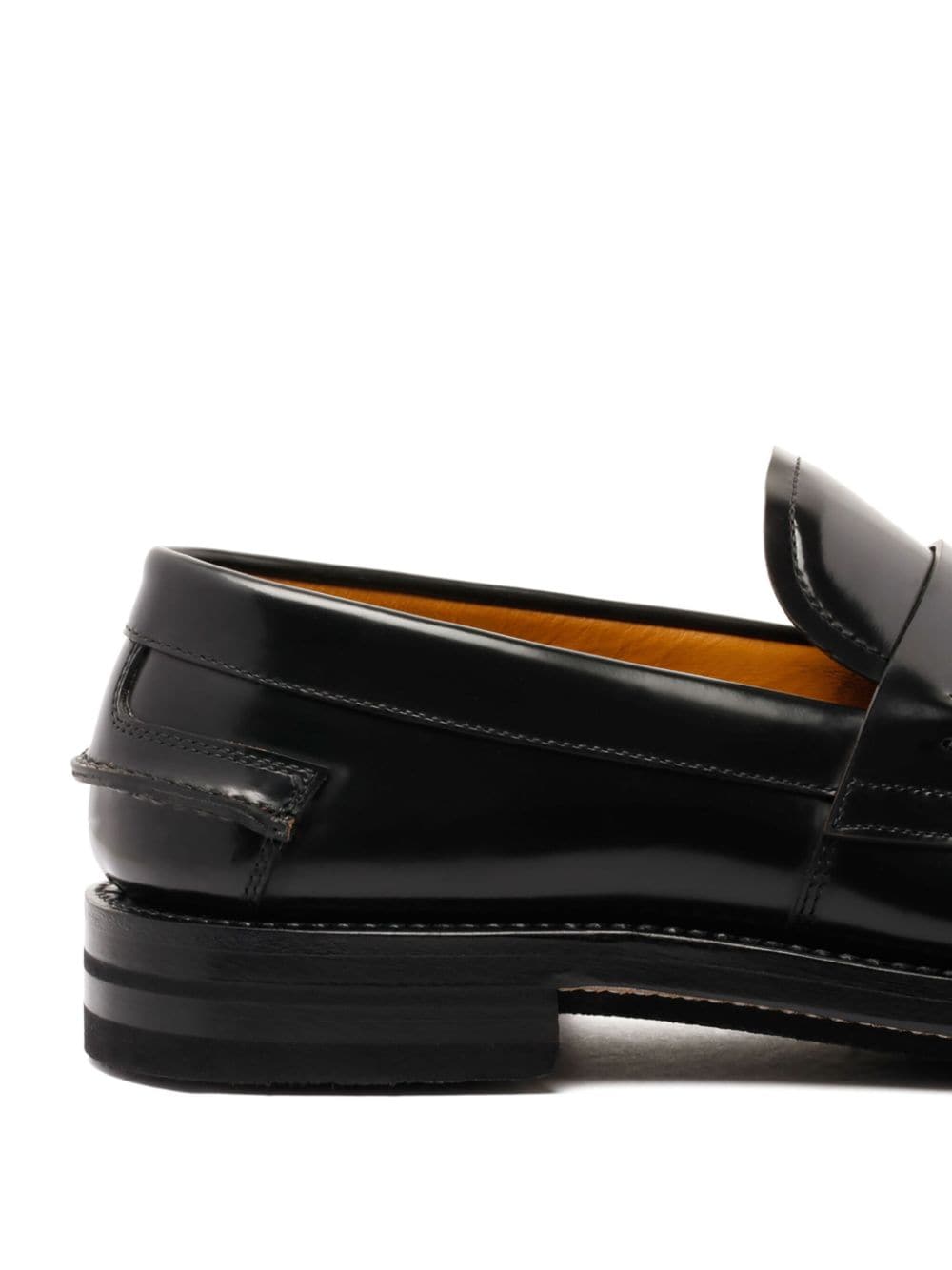 Shop Fabi Leather Loafers In Black