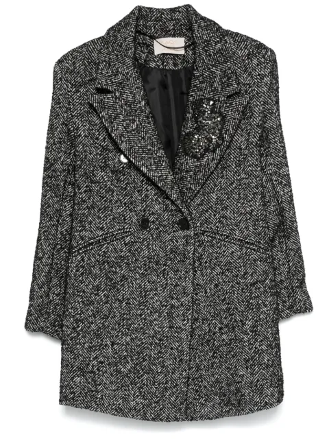 kaos manteau à motif de chevrons