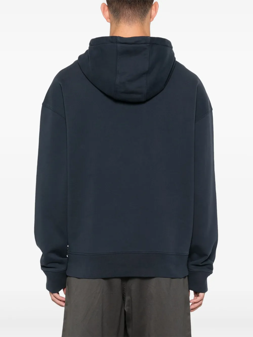 Maison Kitsuné Bold Fox hoodie met patch Blauw