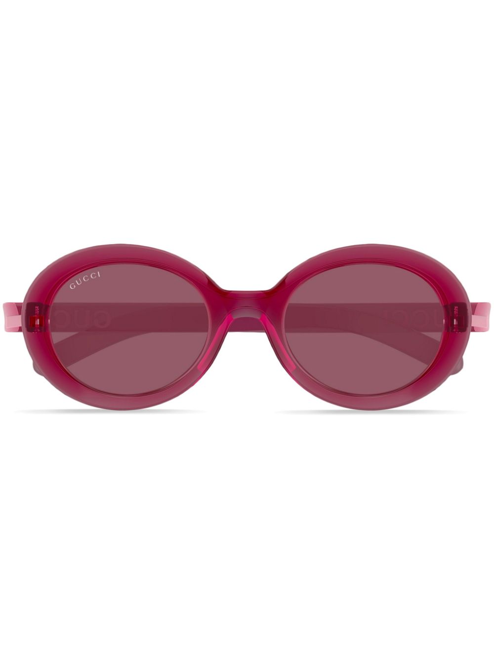 Gucci Eyewear Zonnebril met rond montuur Rood