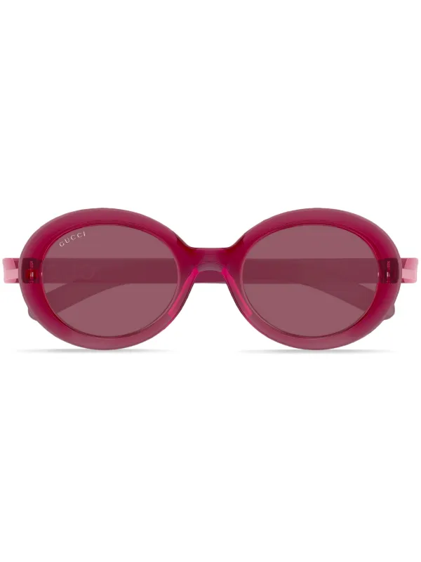 Gucci Eyewear ラウンドフレーム サングラス | レッド | FARFETCH JP