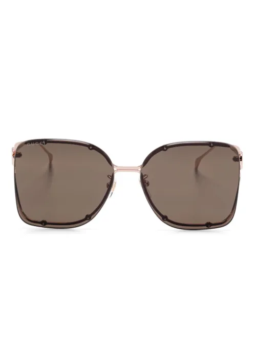 Lunettes de soleil à monture carrée - Gucci Eyewear - Modalova