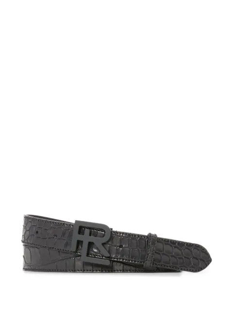Ralph Lauren Purple Label logo-buckle leather belt