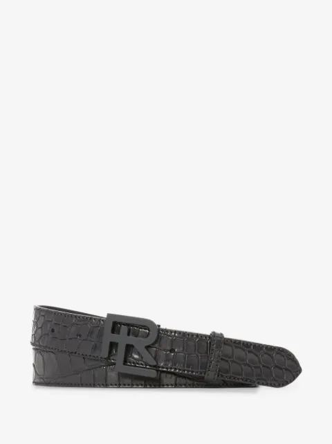 Ralph Lauren Purple Label logo-buckle leather belt