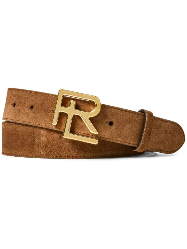 Ralph Lauren Purple Label Medium Suede Belt Brown FARFETCH TR