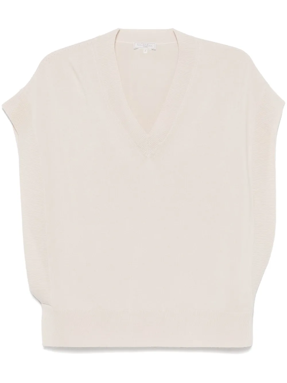 Antonelli Orione gebreide spencer Beige