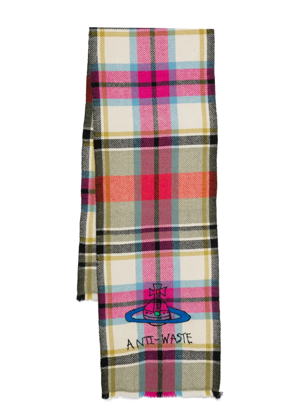 Vivienne Westwood Sjaal met geborduurde Orb Rood