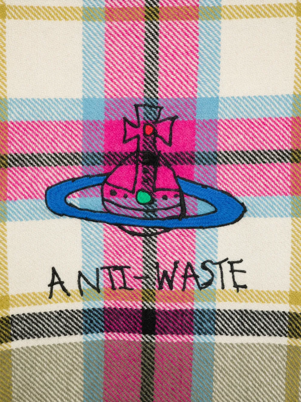 Vivienne Westwood Orb-embroidery scarf - Rood