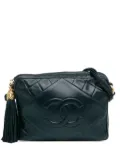 CHANEL Pre-Owned 1989-1991 CC Quilted Lambskin Tassel Camera crossbody bag - Blue