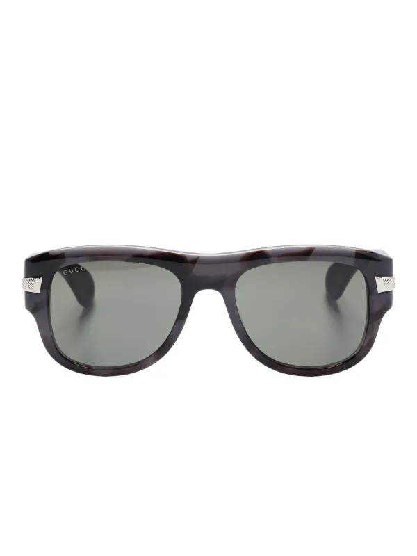 Gucci Eyewear オーバーサイズフレーム サングラス | グレー | FARFETCH JP
