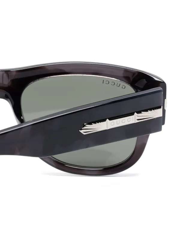 GUCCI オーバーサイズサングラス ブラック Gucci Eyewear オーバーサイズフレーム サングラス | グレー | FARFETCH JP