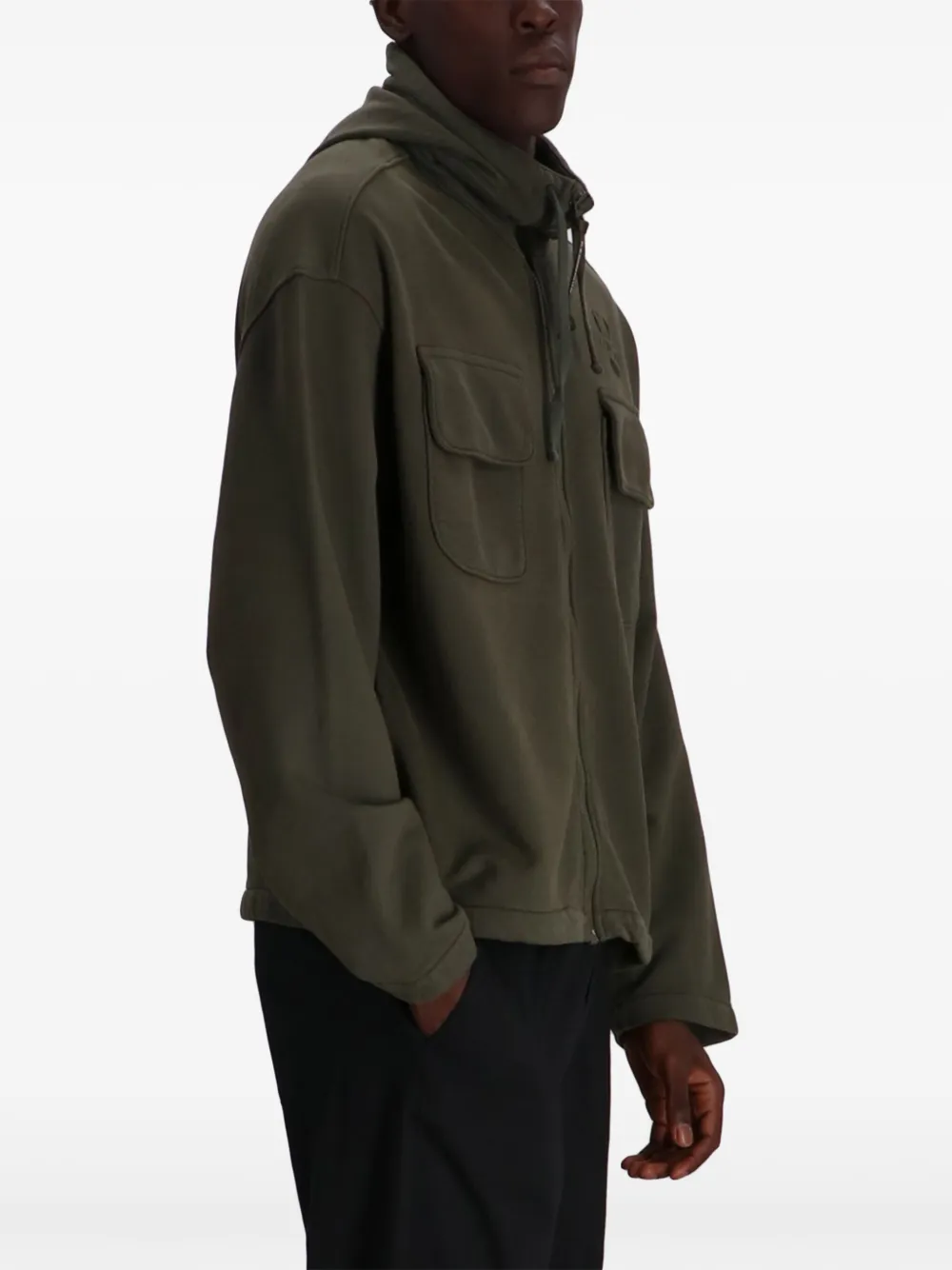 C.P. Company Hoodie met rits Groen