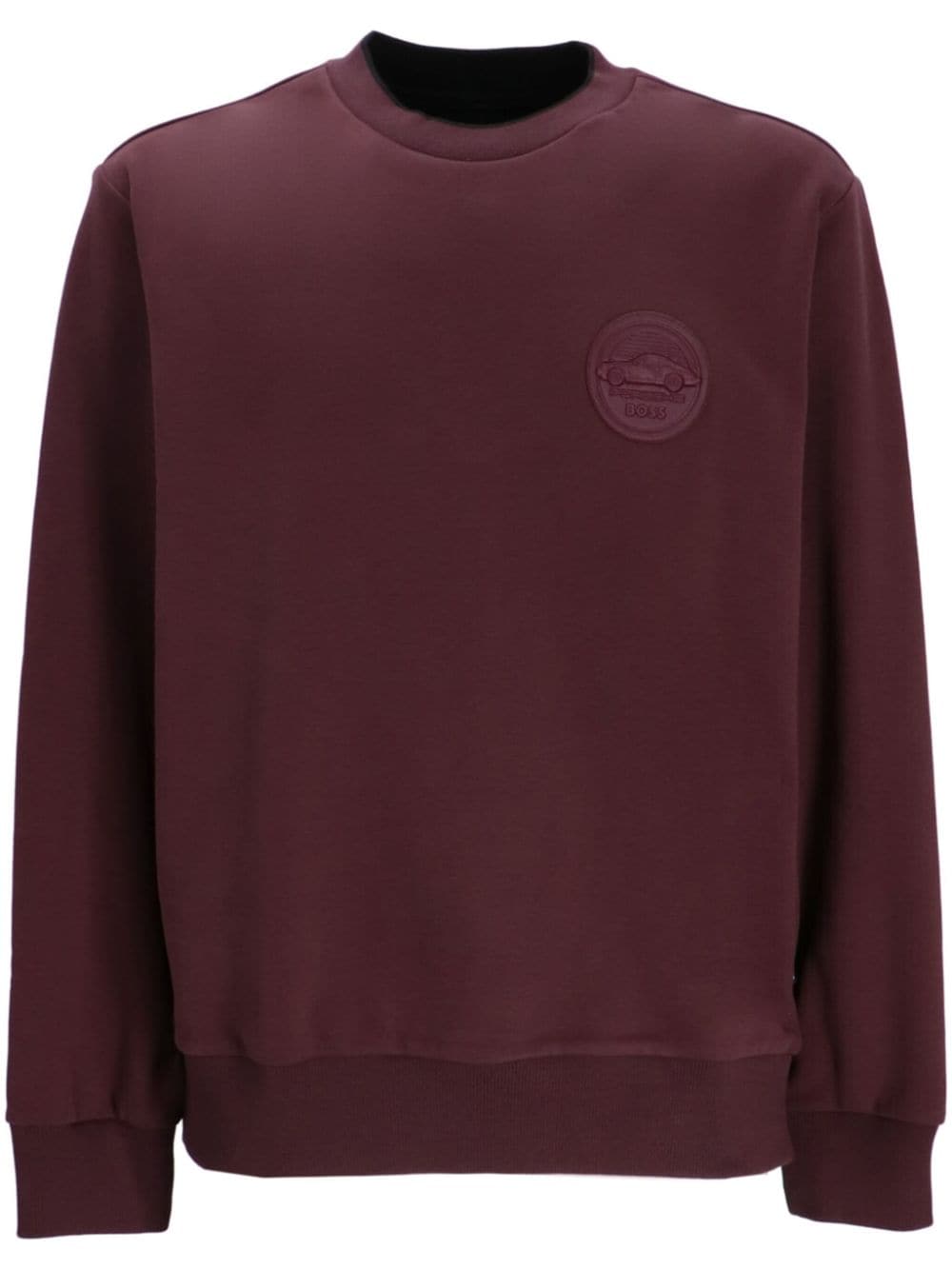 Hugo Boss X Porsche Logo-appliqué Sweatshirt In Red