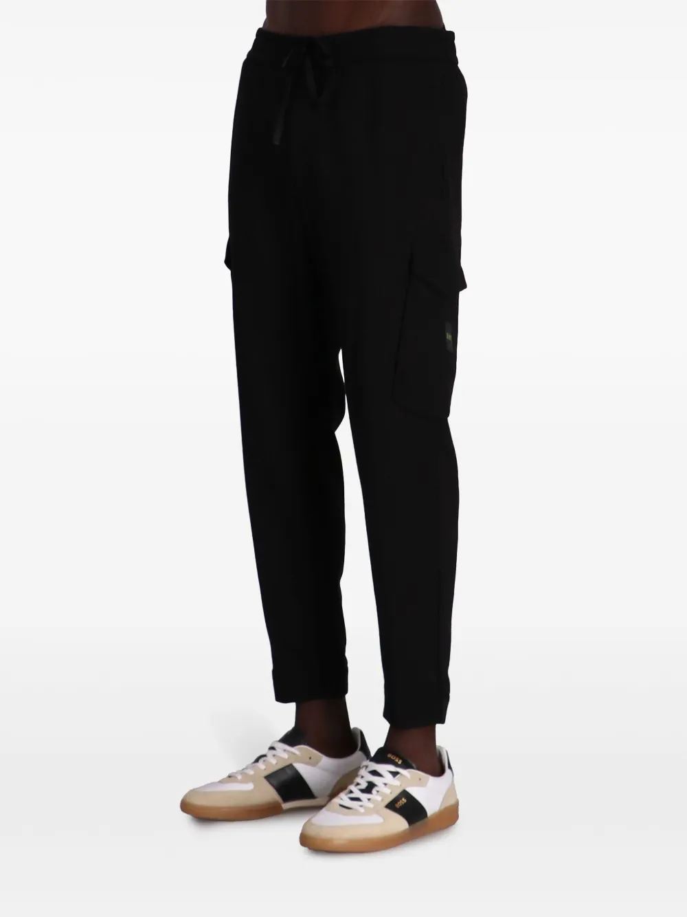 BOSS Broek met toelopende pijpen Zwart