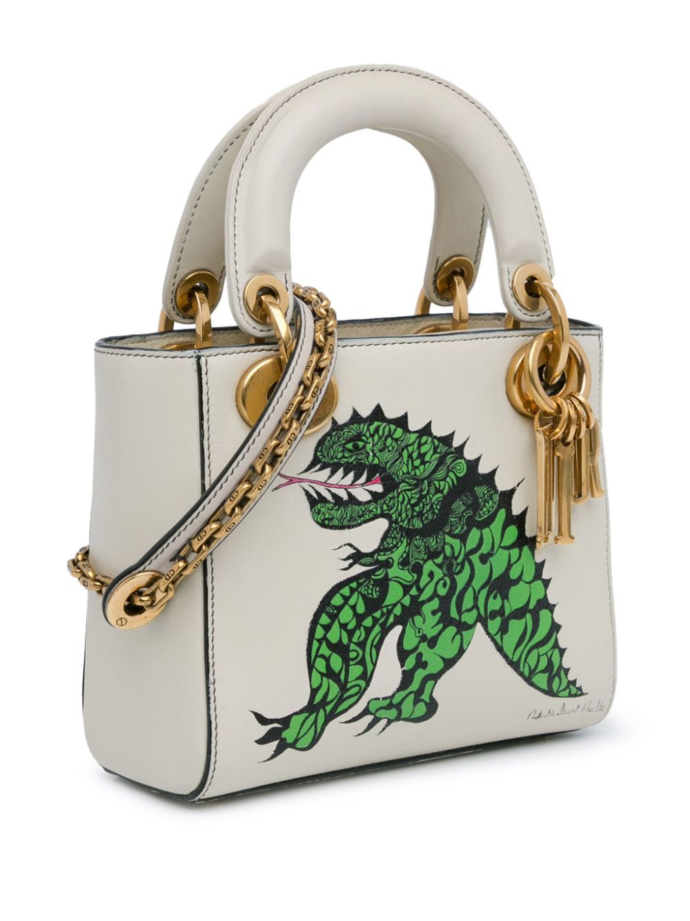 Christian Dior 2017 Limited Edition Niki De Saint Phalle Mini Dragon Calfskin Lady Dior satchel Women