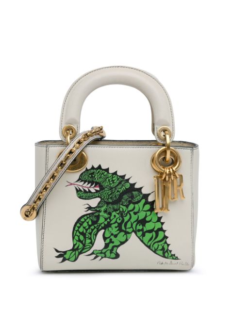 Christian Dior 2017 Limited Edition Niki De Saint Phalle Mini Dragon Calfskin Lady Dior satchel Women