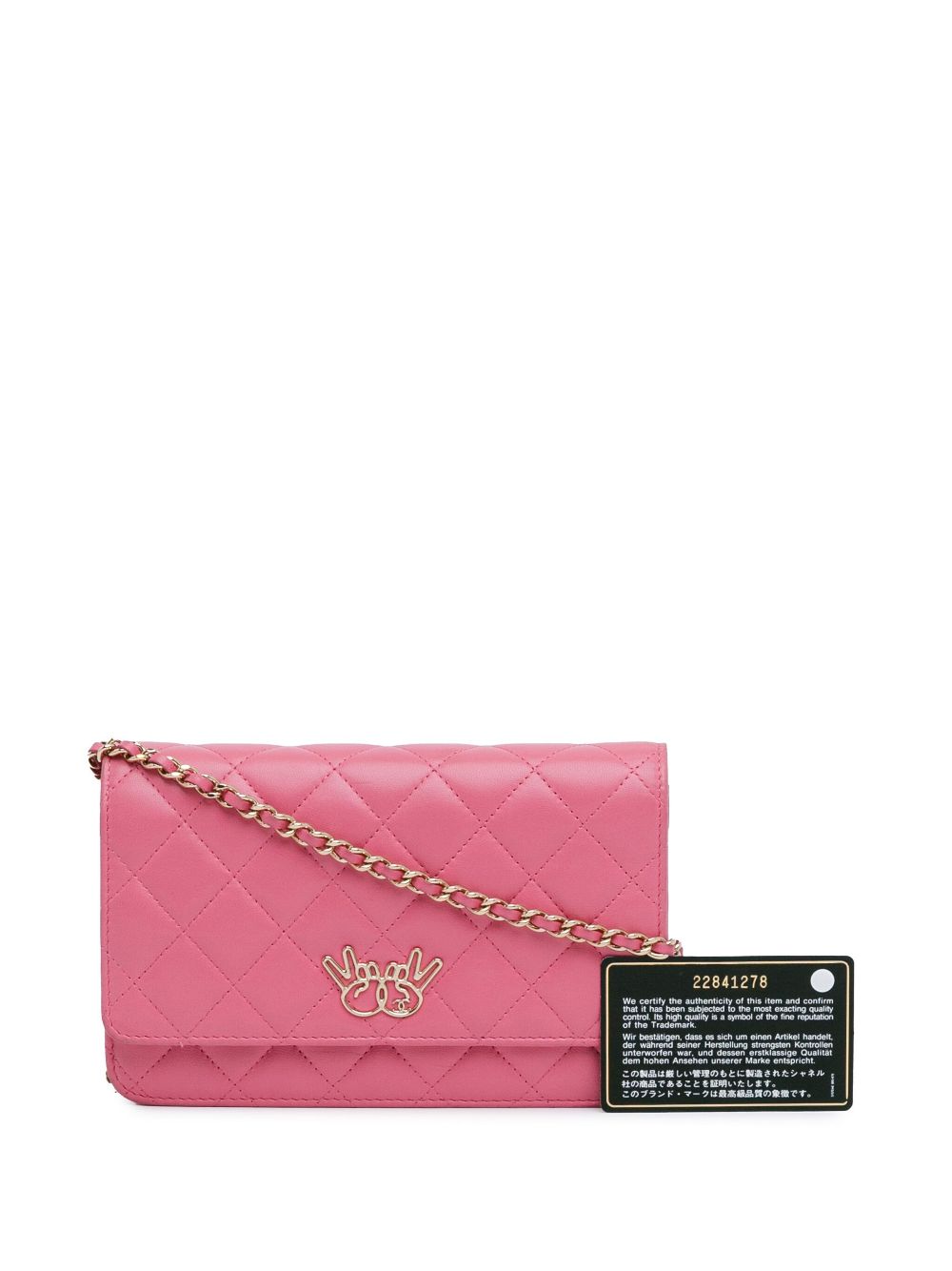 Affordable HOT SALE CHANEL 2016-2017 Quilted Lambskin Emoticon Wallet On Chain crossbody bag Women