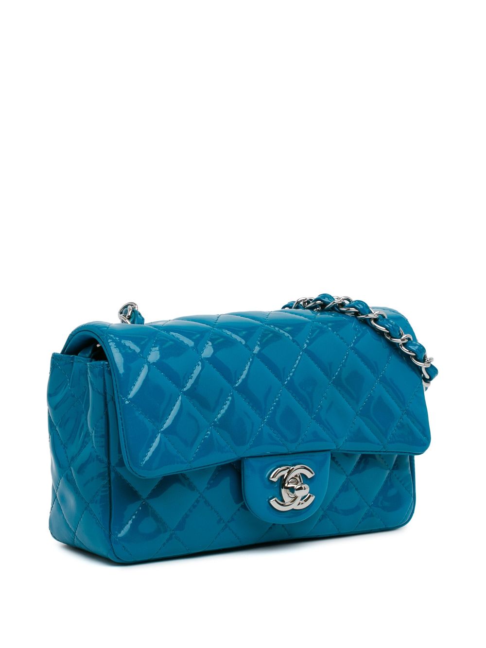 Affordable HOT SALE CHANEL 2014 Mini Rectangular Classic Patent Single Flap crossbody bag Women