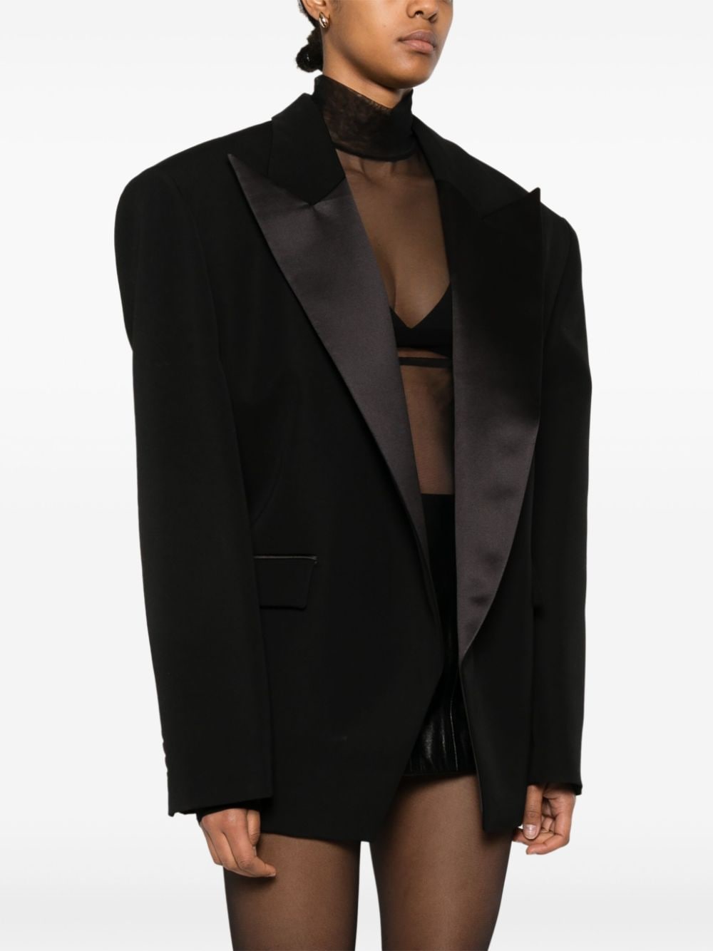 Shop Magda Butrym Single-breasted Blazer In Black